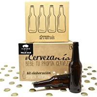 Pack completo para elaborar cerveza en casa | Kit Pale Ale y 16 Botellines con 100 chapas | Kit todo grano | Lúpulo…
